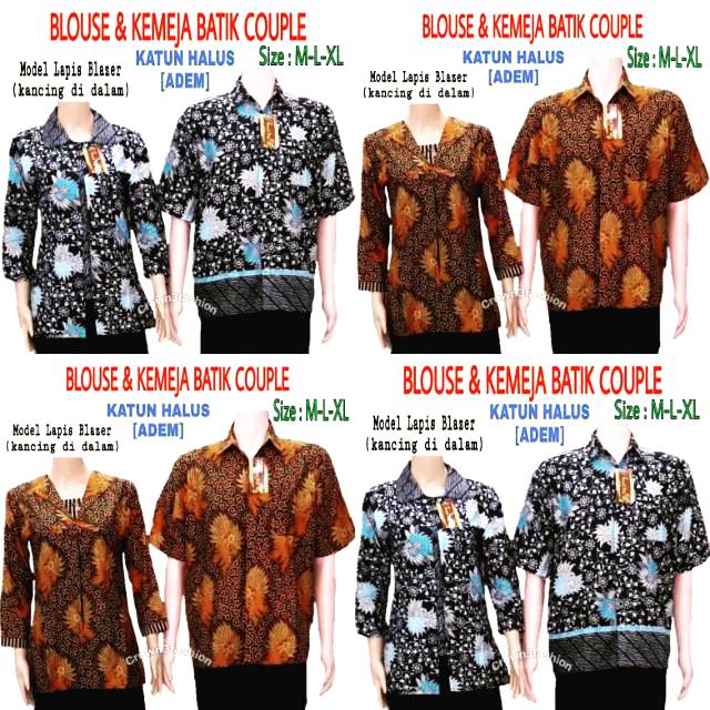 Batik Couple Terbaru Berkualitas || Baju Batik Couple ^√