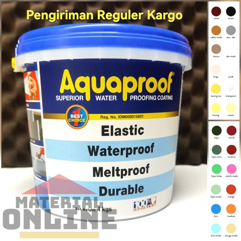 Jual Aquaproof Aqua Proof Cat Pelapis Anti Bocor Waterproofing Galon 4kg 4 Kg Kargo Reguler 4592