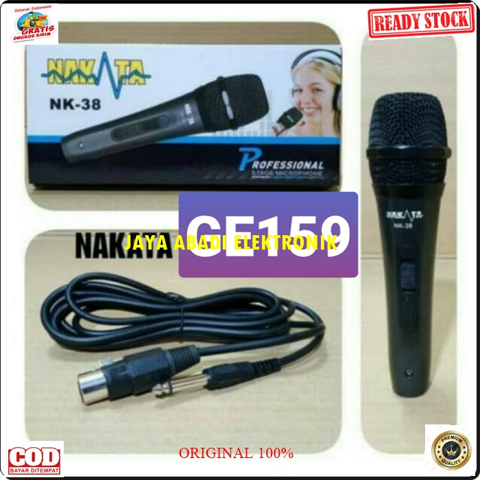 G159 NAKATA MIC HANDLE BAHAN PVC KABEL DYNAMIC MICROPHONE AUDIO SOUND SISTEM PROFESIONAL PRO PENGERAS BISA UNTUK SEGALA JENIS AUDIO KHUALITAS SUARA JERNIHCOCOK UNTUK SEGALA JENIS ACARA PANGGUNG PRODUK BERKHUALITAS HARGA TERJANGKAU