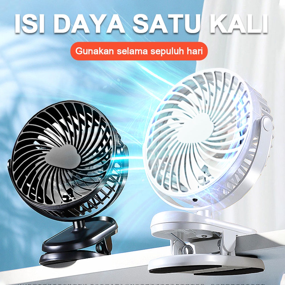 Kipas Angin K6 Portable Fan Powerbank 1000mAh USB Rechargeable Kipas Angin Mini - Baterai ganda 3-Speed ​​Adjustment