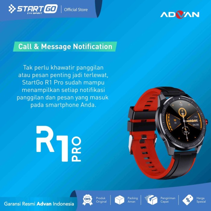 ADVAN STARTGO R1 Pro SmartWatch Original Garansi Resmi