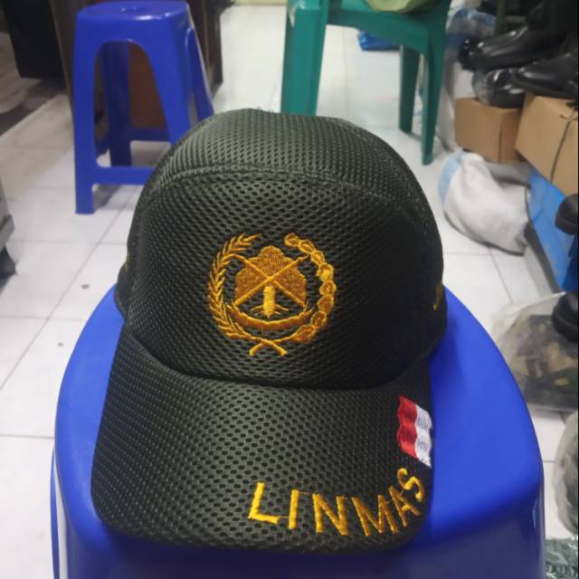 Topi Linmas Bahan Jaring Topi Murah