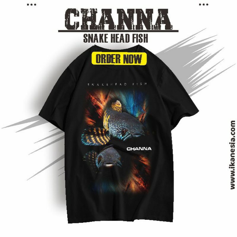 Baju Kaos Ikan Channa Gabus Snakehead Distro T Shirt