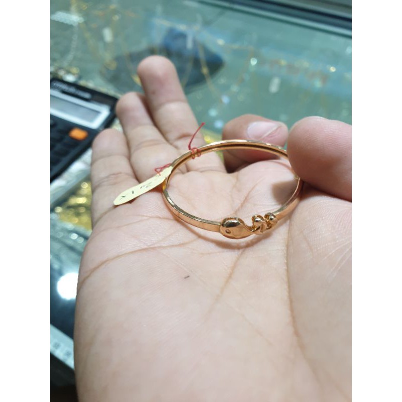 gelang emas anakanak lumba polos
