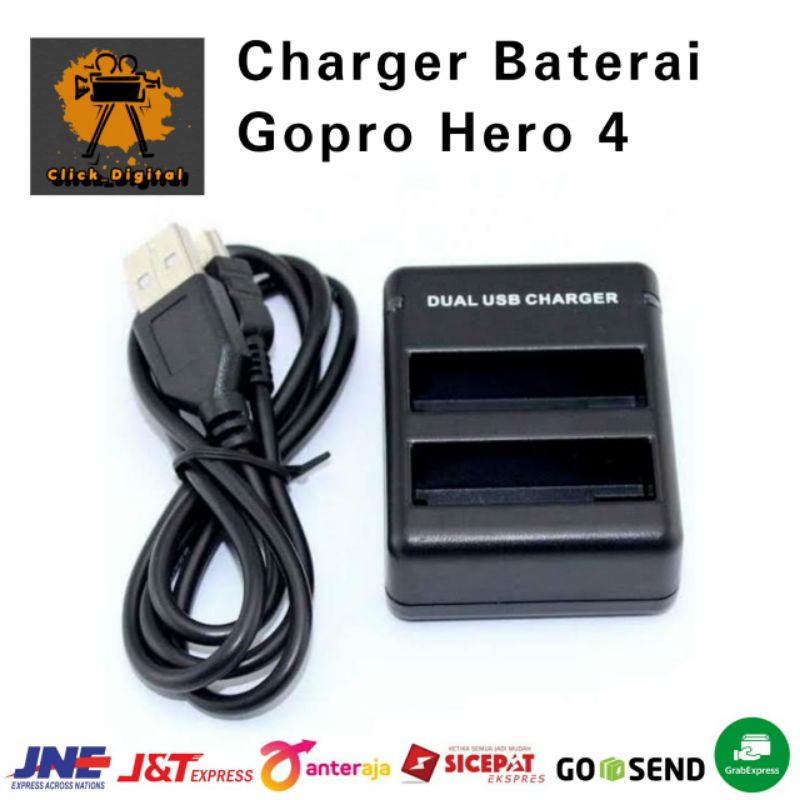 Charger Baterai GoPro Hero 4 / Charger 2 Slot GoPro Hero 4