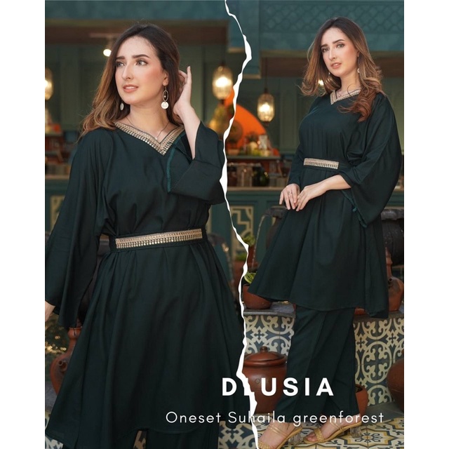 Daster Arab Dlusia SUHAILA Baju Setelan Rayon Big Size Jumbo