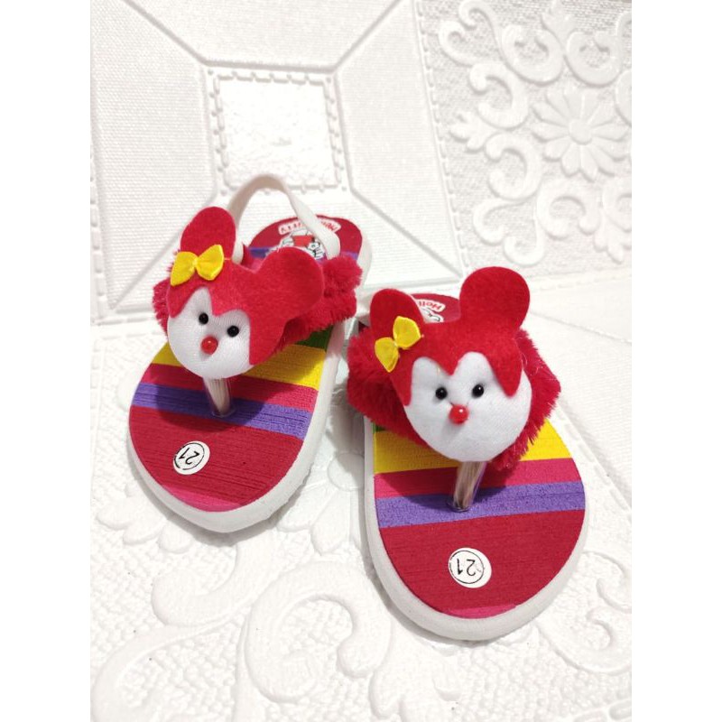 sandal sayang anak baby kids garis boneka hello kity new