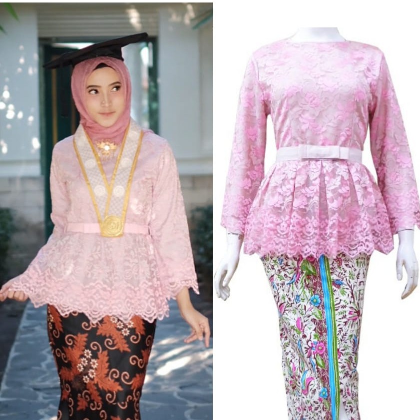 30+ Ide Keren Model Kebaya Brokat Untuk Wisuda