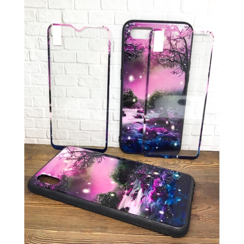 Softcase + Tempered Glass karakter Oppo A1k, Realme C2,A31 Neo 5,A33,A53,A37 Neo 9,A52 A72 A92,V5,A5s,A7,A12,A11k,2 Pro,U1,U2,5/5i/5s/C3,7i,C17,C12,Samsung J2 Prime,Vivo Y11 Y12 Y15 Y17 Y20 Y20s Y12s Y30 Y50 Y91 Y91C Y93 Xiaomi Redmi 4A,5A,8A,9C HCTG 15