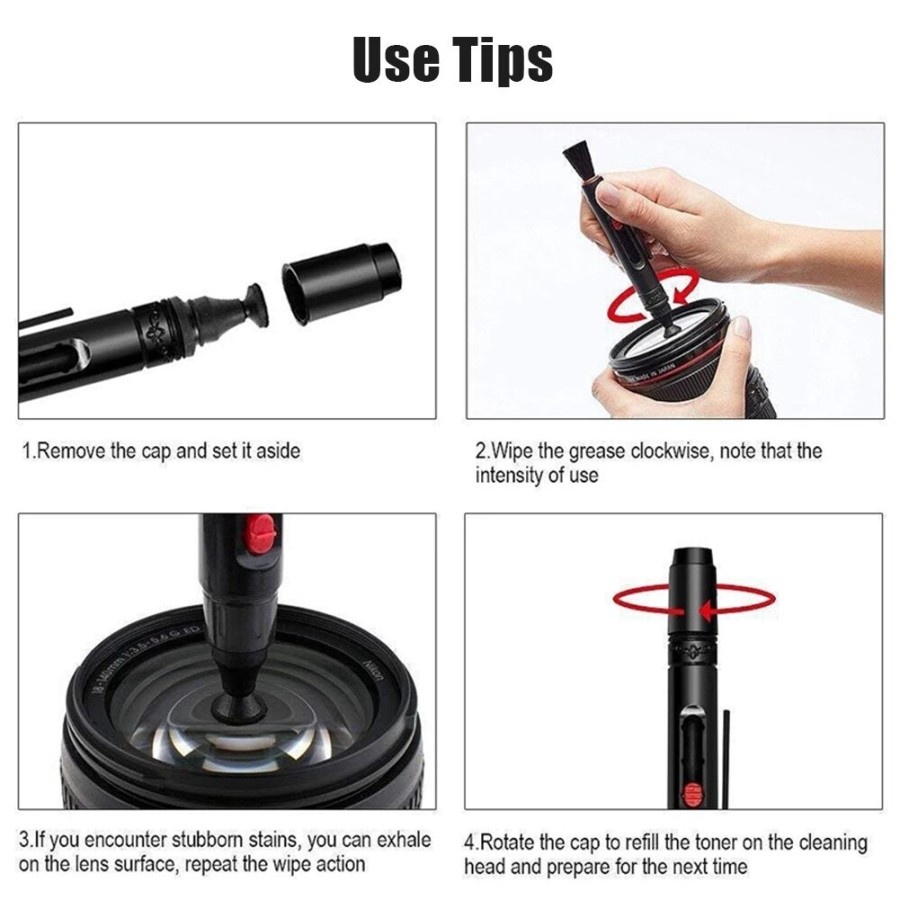 Set Pembersih Kamera Camera Cleaning Kit 6 in 1 - 430978 - Black