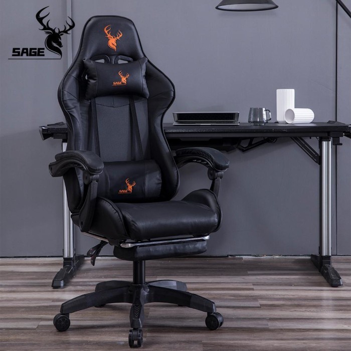 PAKET BUNDLING MEJA GAMING SAGE SG-1600H DAN KURSI GAMING SAGE SG-168