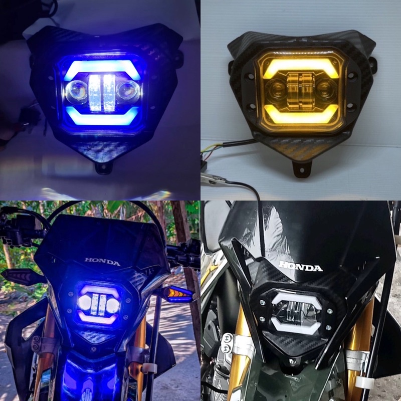 Lampu led crf plus batok carbon pnp honda crf lampu depan utama crf+batok