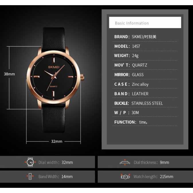 Original SKMEI Watch Jam Tangan Analog Wanita JT18 Cantik Waterproof Anti Air Jamtangan Cewek Kasual