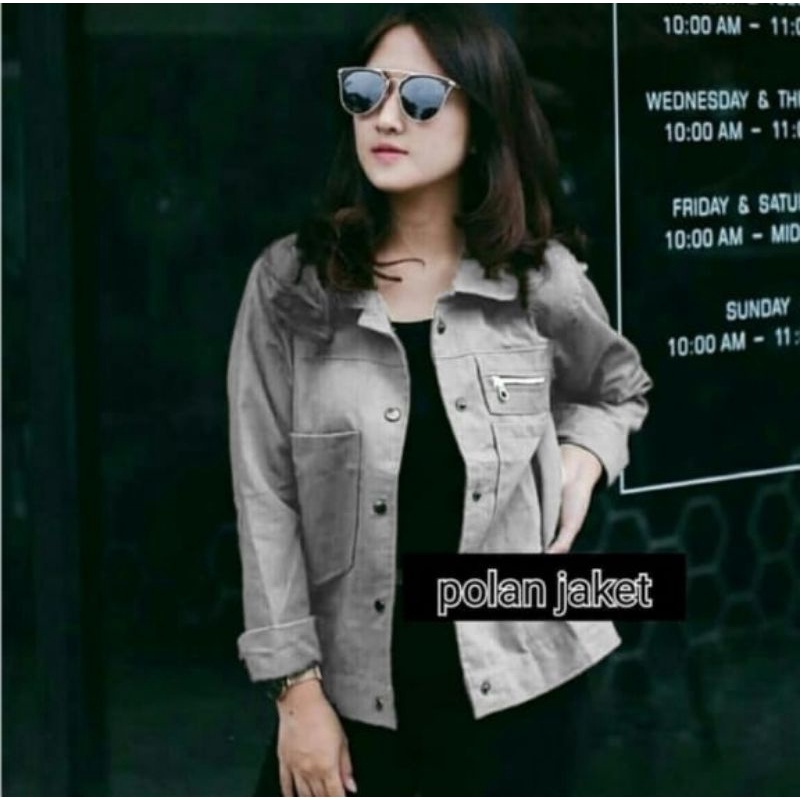 POLAN JAKET/JAKET POLAN WANITA JUMBO/JAKET TERLARIS/MODEL KOREAN STYLE/KWALITAS TERBAIK BAHAN TEBAL DAN HALUS/ADEM DIPAKAI