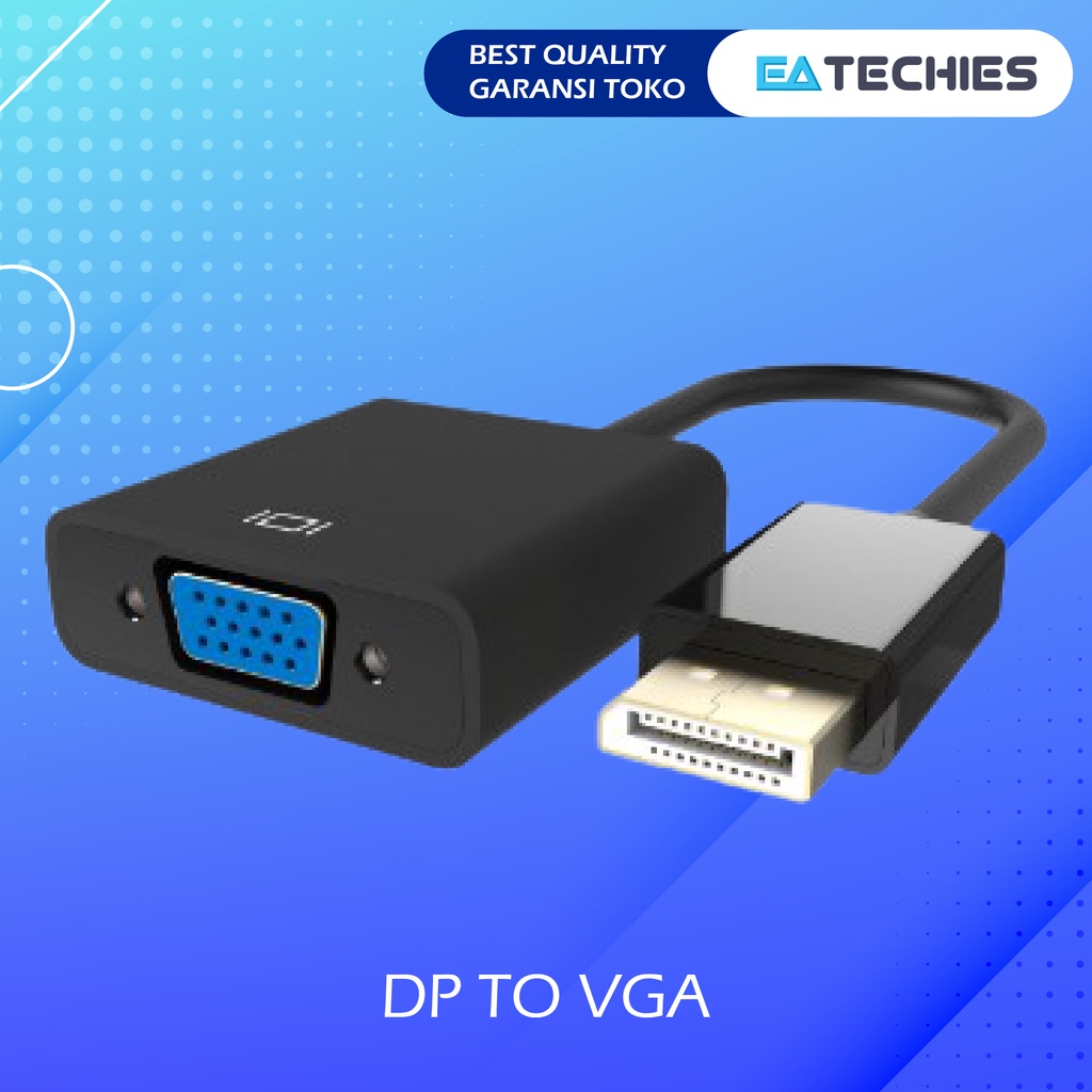 Converter DP to VGA / Display Port ke VGA / Konektor Adapter DisplayPort to VGA ORIGINAL