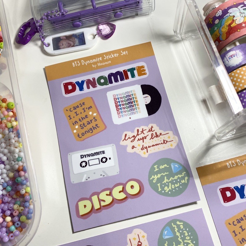 bts dynamite sticker set