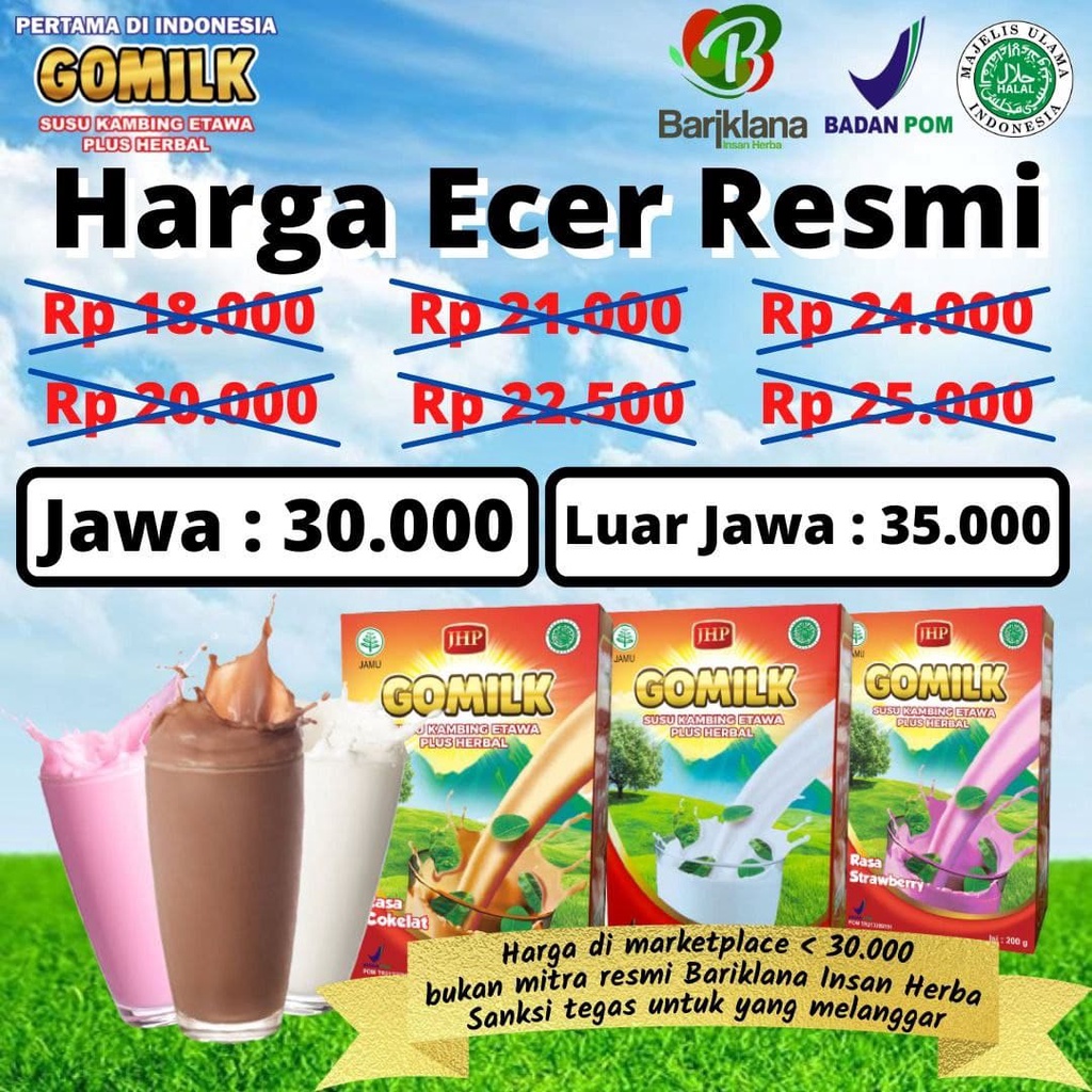 

GOMILK Susu Kambing Etawa Plus Herbal