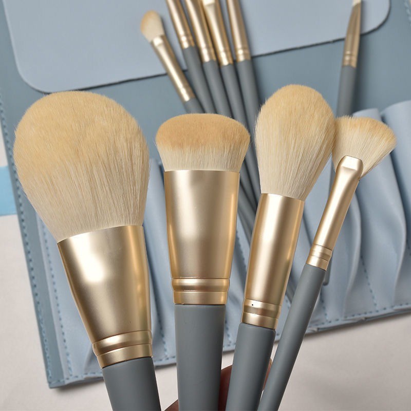 10pcs / Set Brush makeup premium Multifungsi Dengan Bulu Lembut