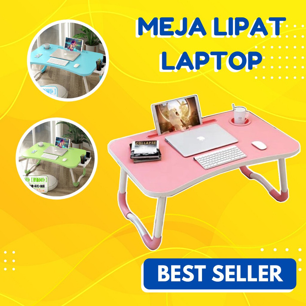 PREMIUM MEJA  LAPTOP LIPAT PORTABLE  MEJA  LIPAT MEJA  BELAJAR  