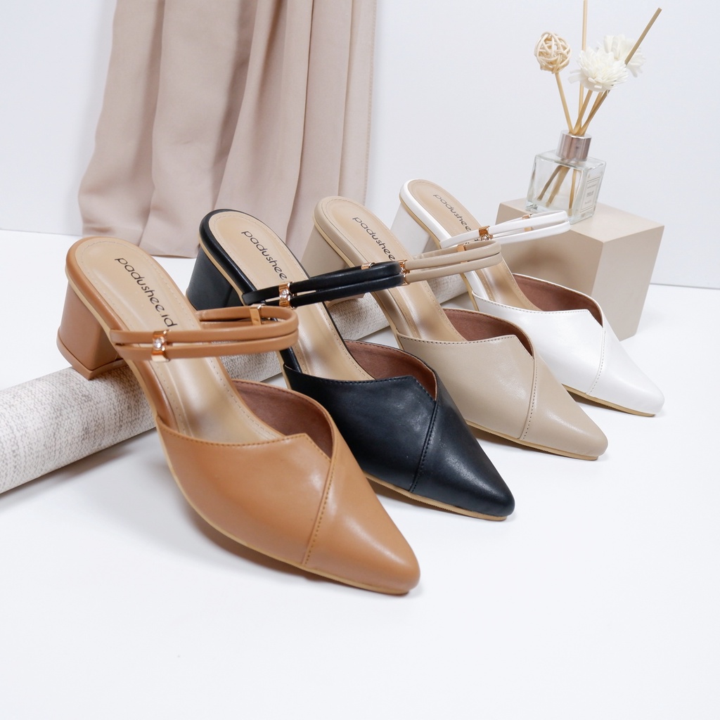 Padushee.id - sepatu wanita || HUMAIRA || heels 5 cm / mules wanita