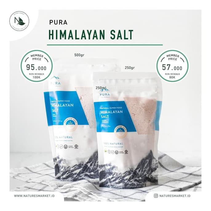 

BIG SALE! PURA ORGANIC HIMALAYAN PINK SALT 250GR