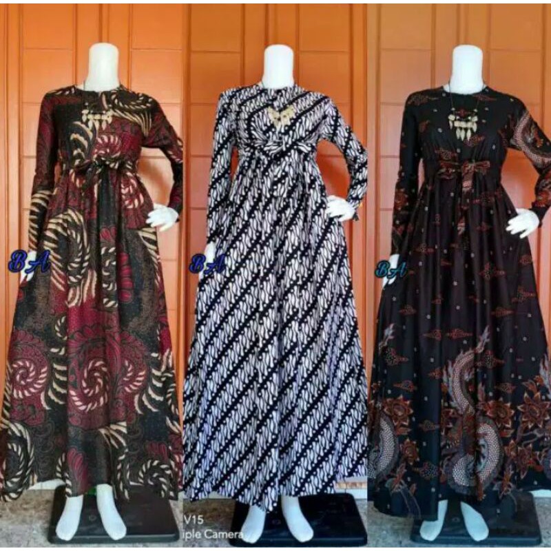 Harga Model Gamis Batik Kombinasi Polos Terbaru Juli 2021 Biggo Indonesia