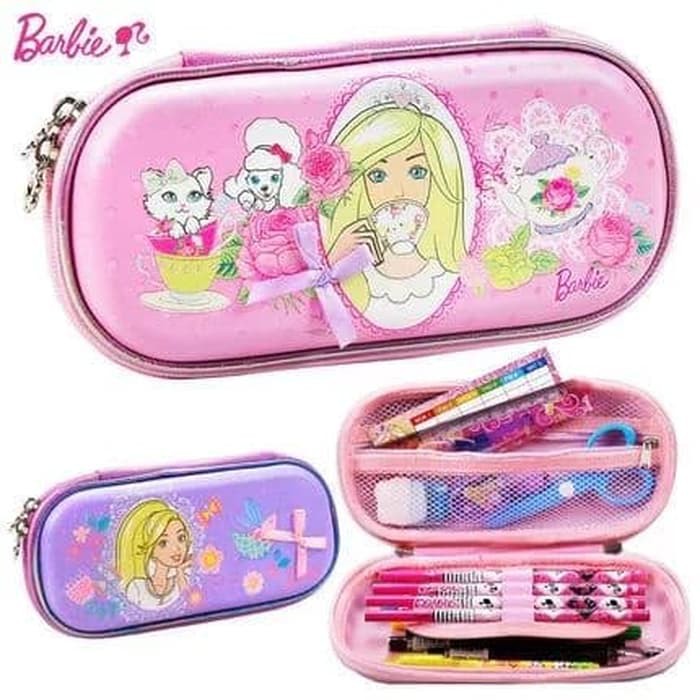 

Kotak pensil dan alat tulis Smiggle alike EVA Hardcase Barbie series 2 - Ungu