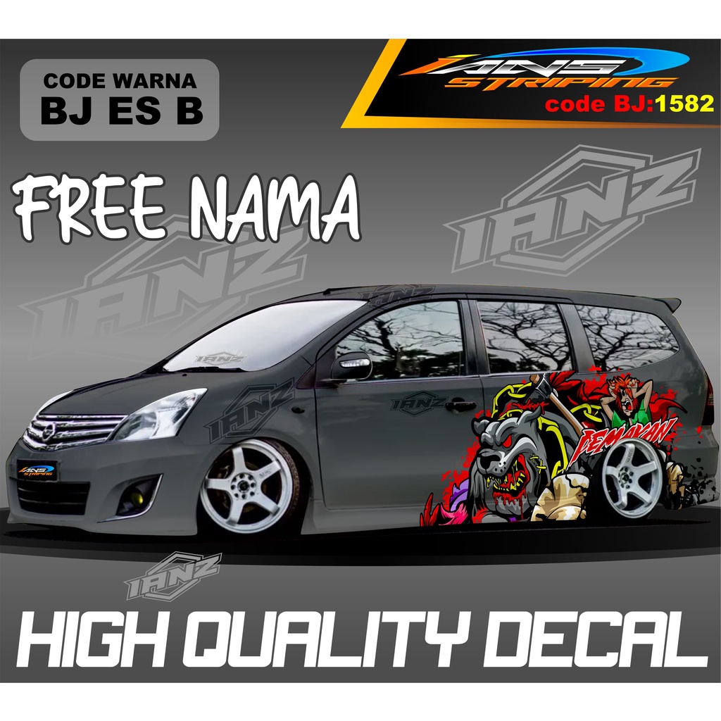 DECAL STICKER MOBIL GRAND LIVINA MOTIF TERBARU  / STIKER MOBIL TERIOS XPANDER NEW DESAIN / VARIASI STIKER MOBIL AVANZA XENIA