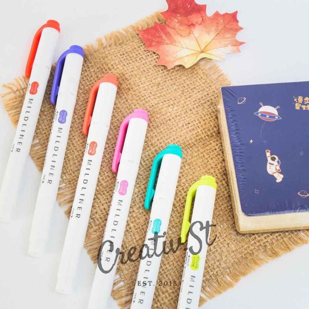 

[(BAYAR DITEMPAT) Zebra Mildliner Double Sided Highlighter Part 1