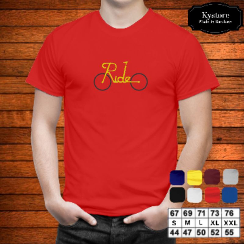 kaos pria lengan pendek ride