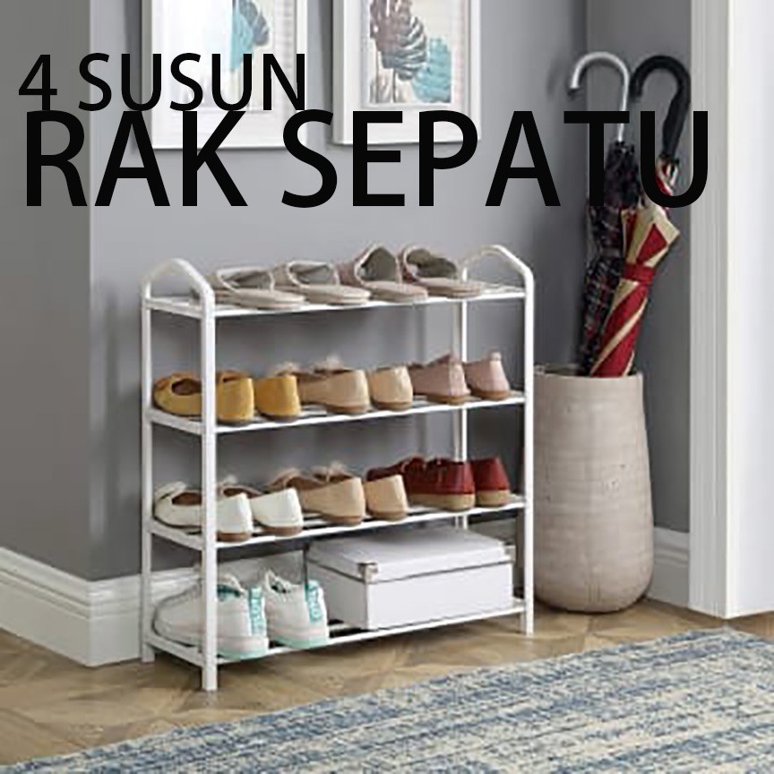 RAK SEPATU 4 TINGKAT tempat sepatu 4 susun ACE HARDWARE tempat sandal