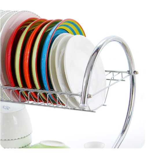 Rak Piring 2 Susun 2 Layer Dish Drainer Stainless Steel