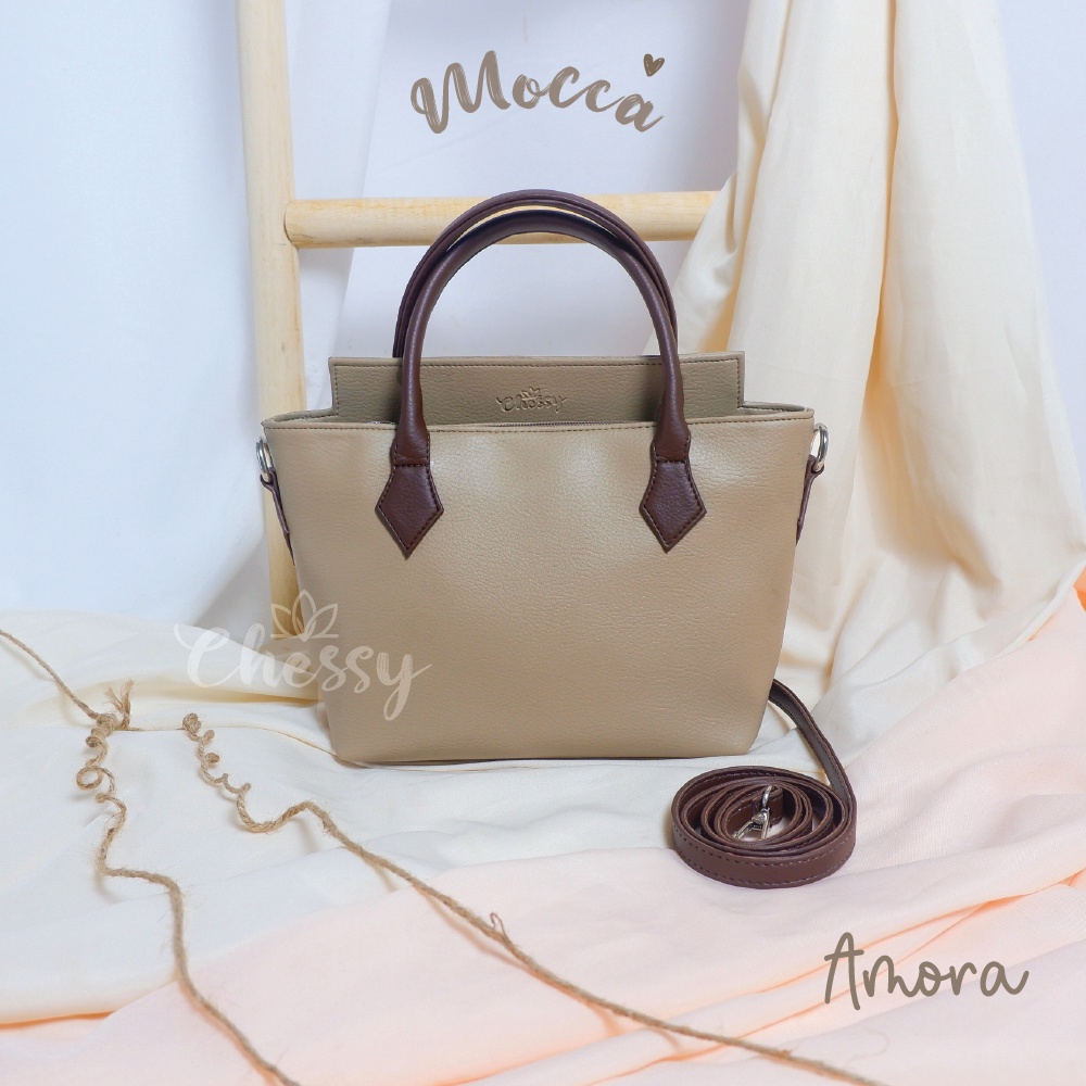 Amora Tas Wanita 2 in1 Hand Bag and Sling Bag Kulit Sintetis by Chessy