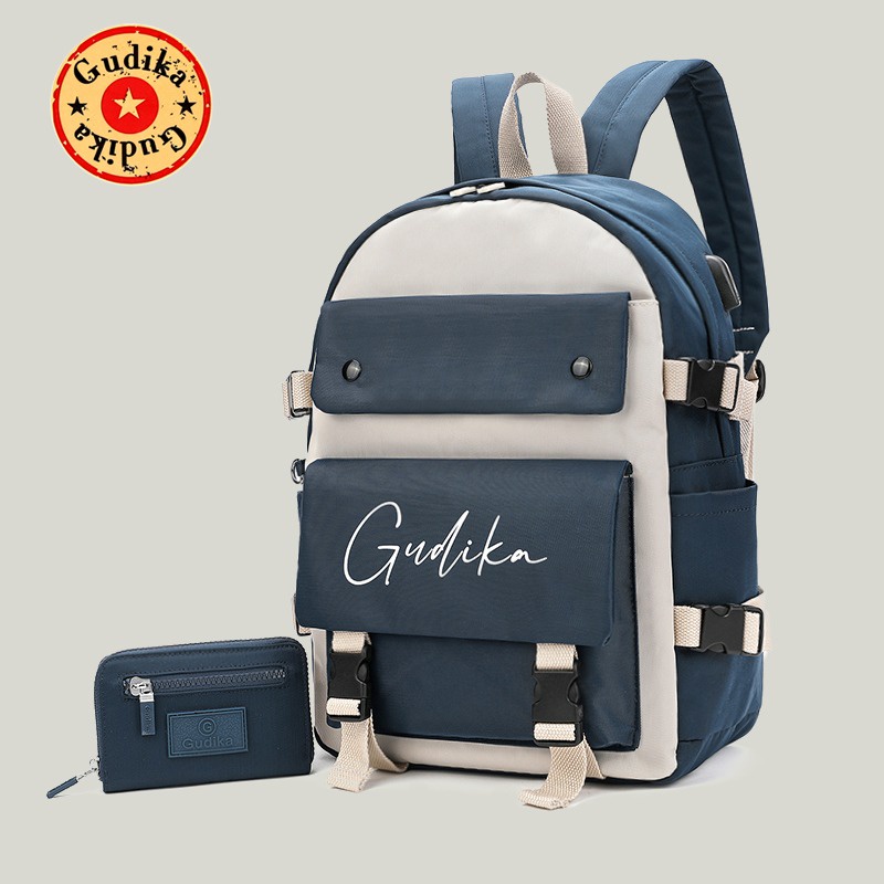 GUDIKA 5222 | Backpack Waterproof Wanita Tas Ransel Laptop Anti Air Import Original | Ransel Cewek | Ransel Perempuan | Tas Wanita