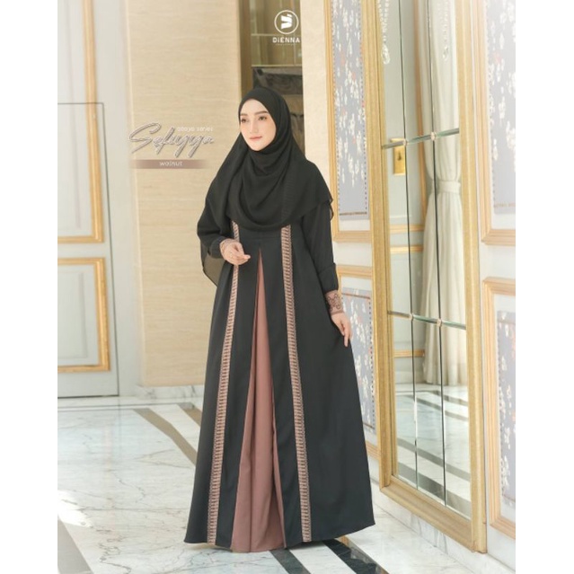 Shafiyya Abaya Walnut by Dienna Gamis Ori