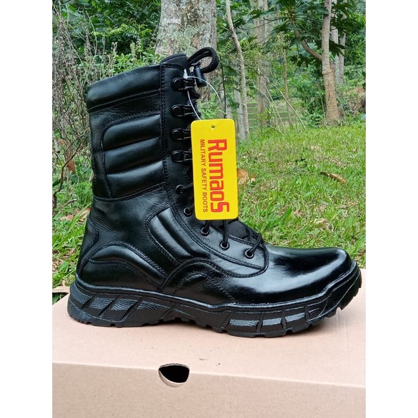 terbaru-sepatu boots TNI/POLRI/SECURITY KULIT SAPI ASLI