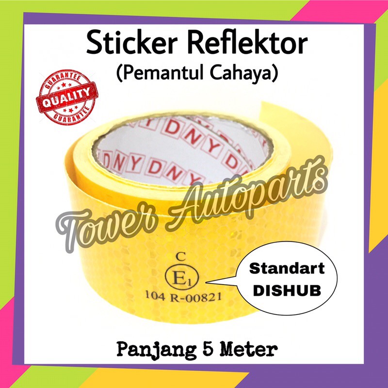 Sticker / Stiker Reflektor Pemantul Cahaya Untuk Mobil Truk &amp; Box (Lulus Uji Kir)