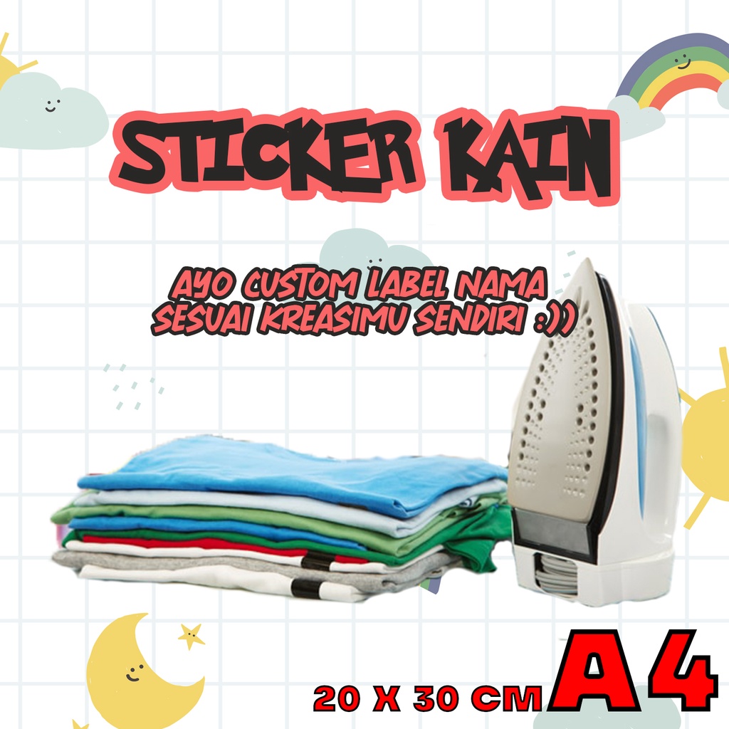 

!!SEHARI JADI - Label stiker kain isi 100pcs1x4cm