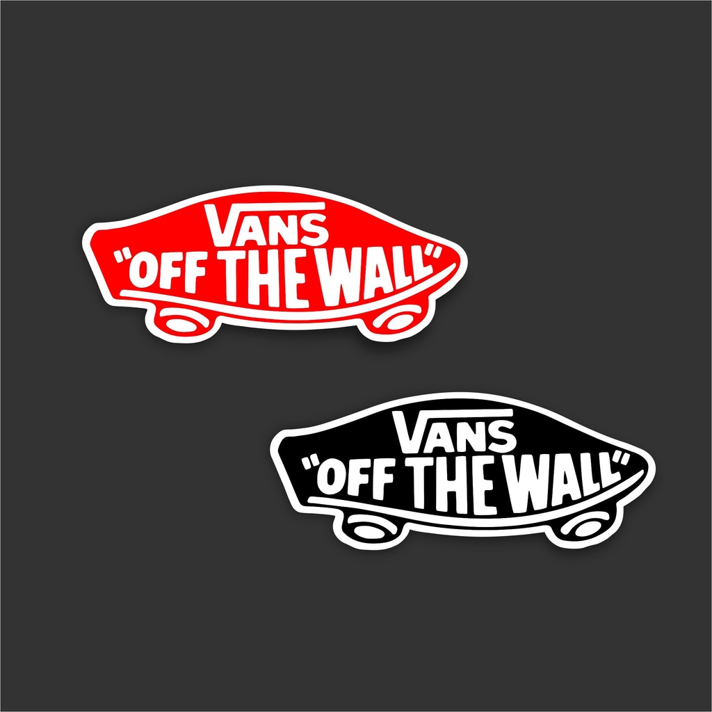 

stiker brand stiker distro stiker murah grosir vans kate bahan anti air