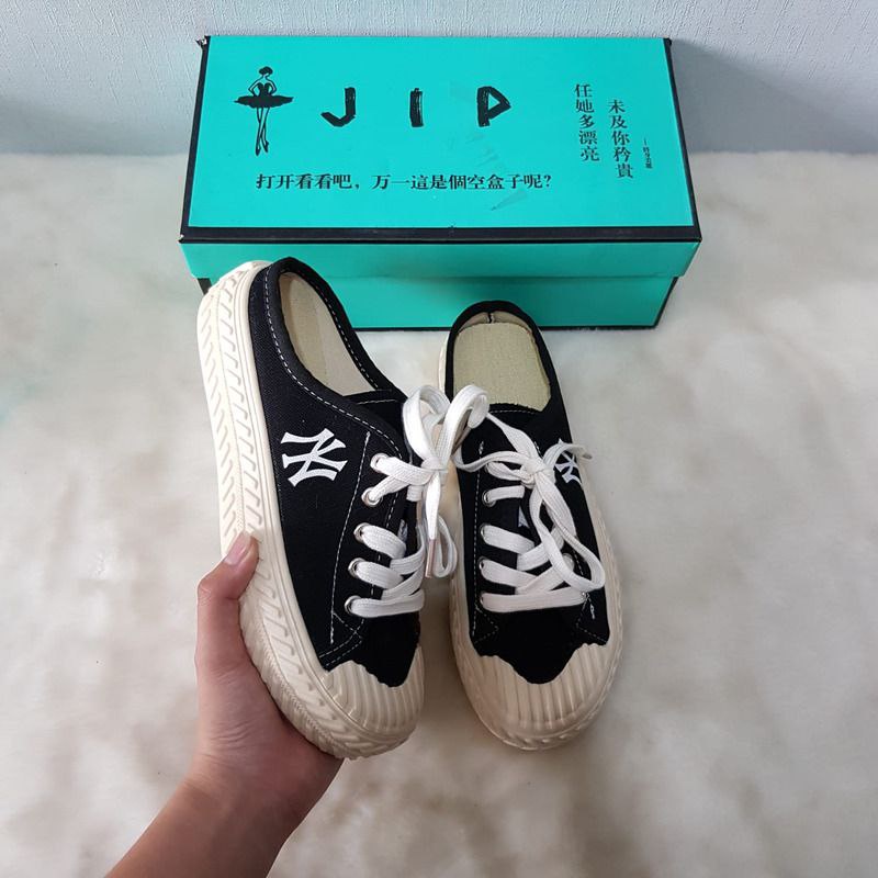 DDS1013 Sneakers Wanita Korea Import Sepatu Tali Kekinian Wanita-Black