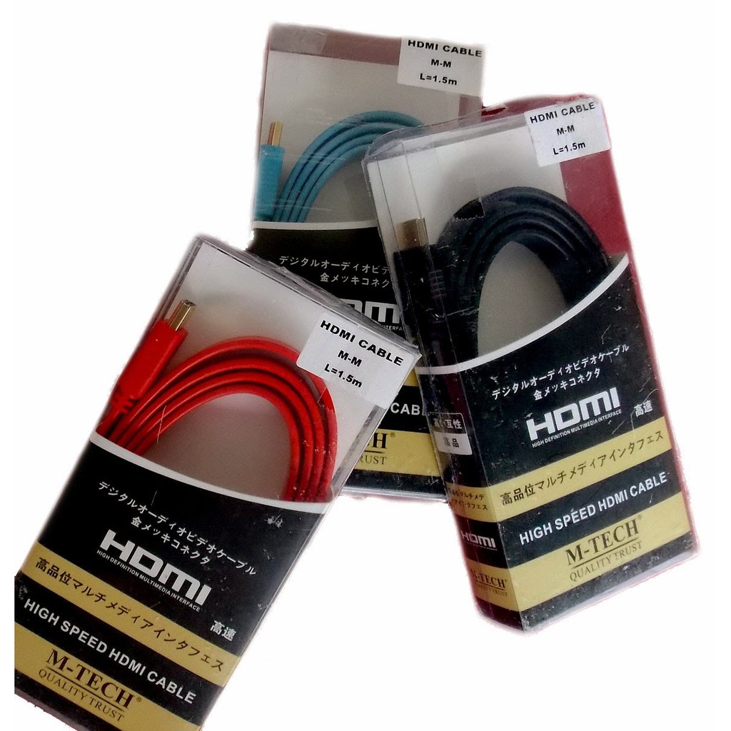 KABEL HDMI 1.5M FLAT COLOR VERSI 1.4