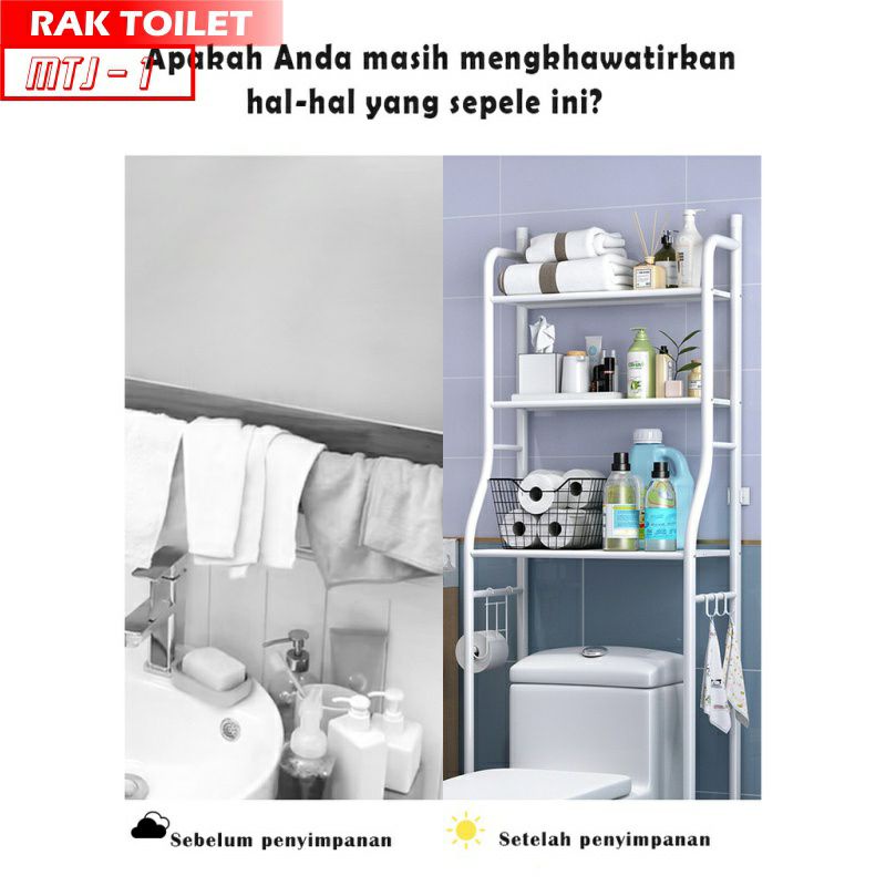 Rak Kamar Mandi MTJ-1 Rak Sabun Rak Toilet Organizer Storage Rack