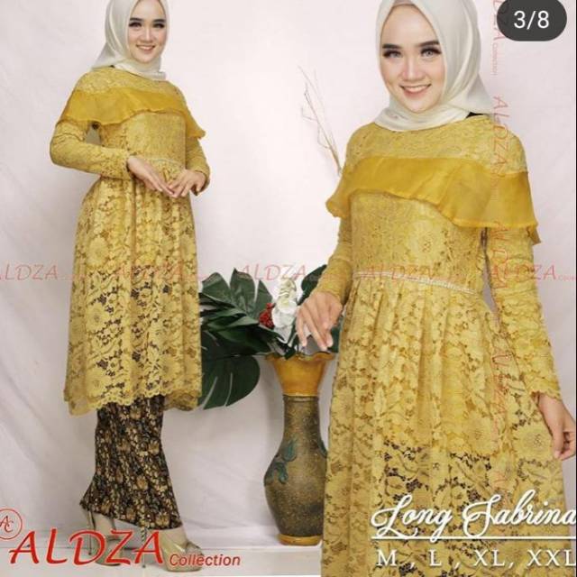 Setelan Kebaya Long Sabrina / Kebaya pesta / Kebaya Tunangan / Kebaya Modren