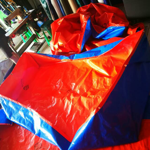 Kolam terpal plastik / kolam bibit ikan / kolam lele 2x1x50cm A12