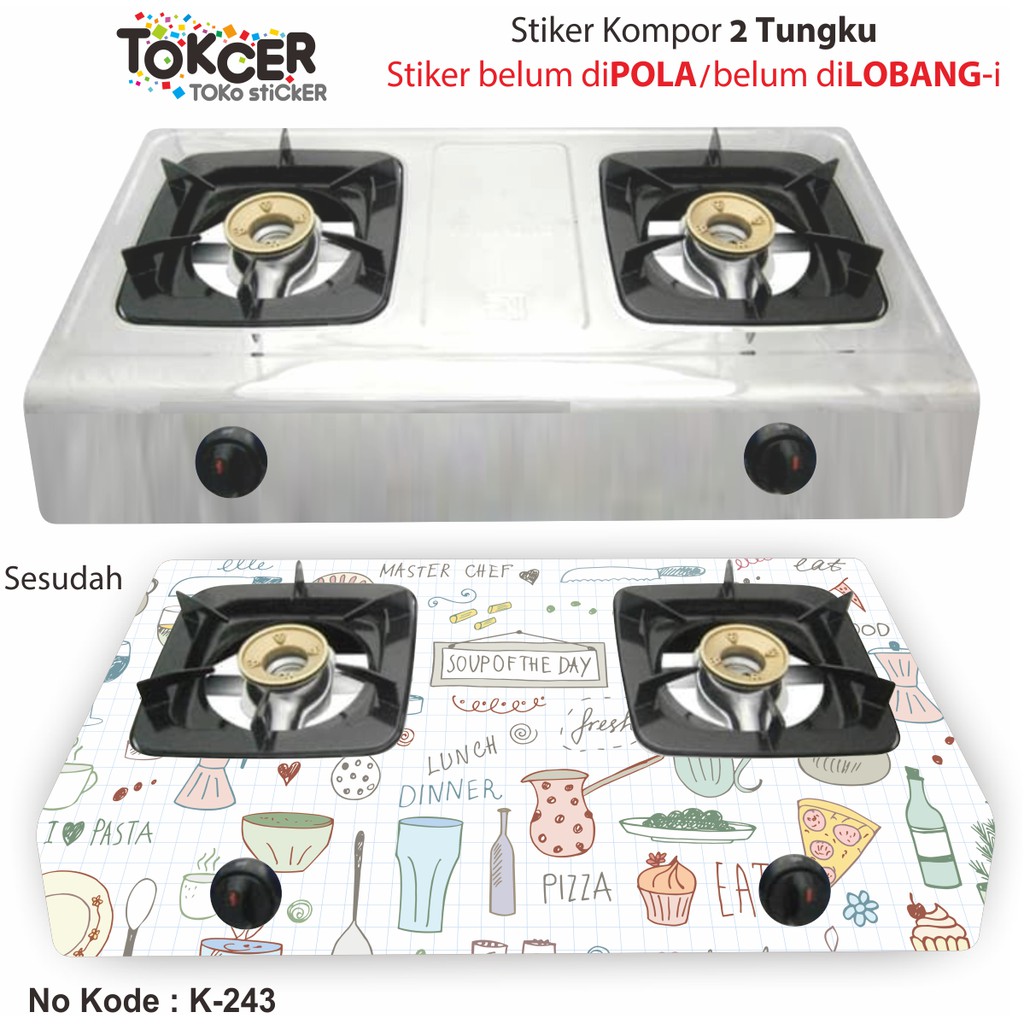 Stiker Kompor 2 Tungku Masterchef SHABBY