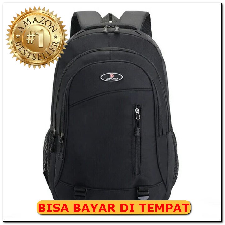 Tas Ransel Wanita/Pria Tas Sekolah Usb Backpack Tas Laptop Pungun EF807 Polo Belizer Two Tone Tas P