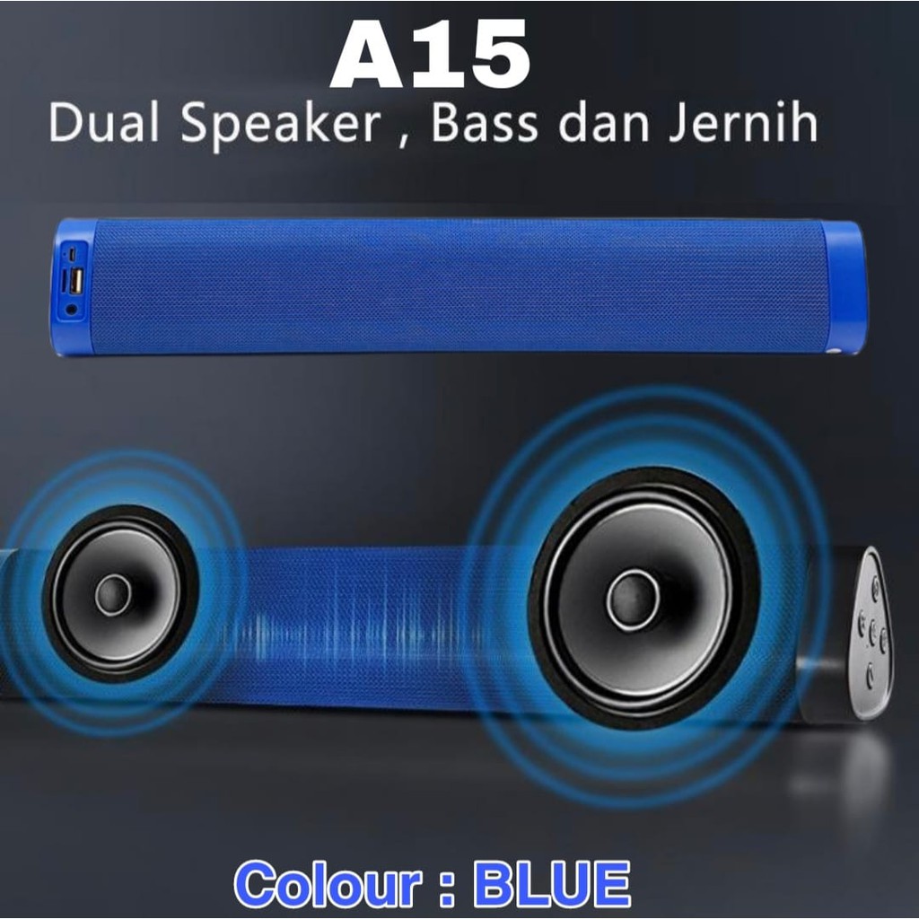 Speaker Bluetooth Kimiso SOUNDBAR A15 Portable Wireless Stereo Bass Enjoy the Music Long Lasting