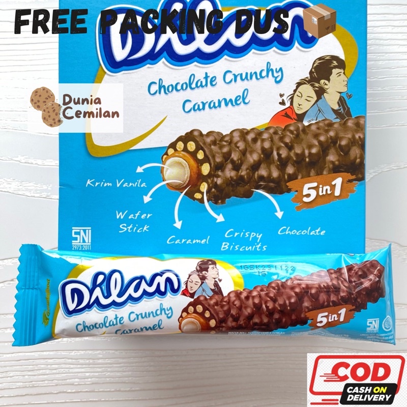 [TERMURAH!!] Dilan Choco Crunchy SATUAN 24gr - cemilan nikmat enak diskon termurah biskuit