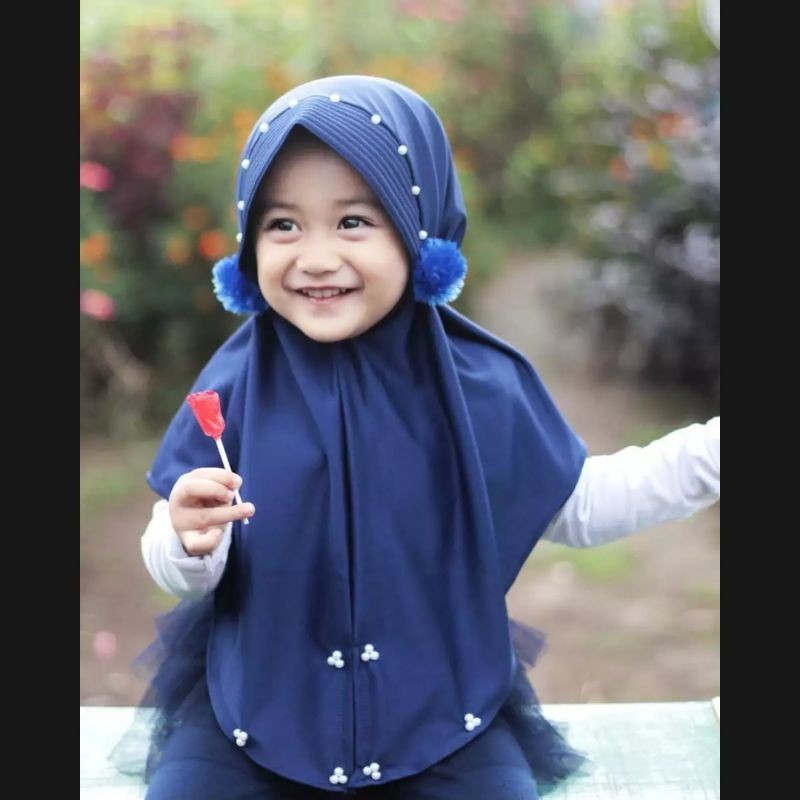 kerudung Pom Cha Cha anak instant Premium 3th - 6 tahun terbaru | jilbab lucu bayi Perempuan sekolah tk 4 - 5 thn | hijab Tanggung baby sd bahan jersey lembut adem