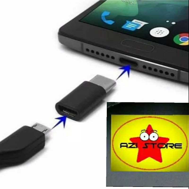 OTG Tipe C Merubah Cas Micro Menjadi Tipe C oke